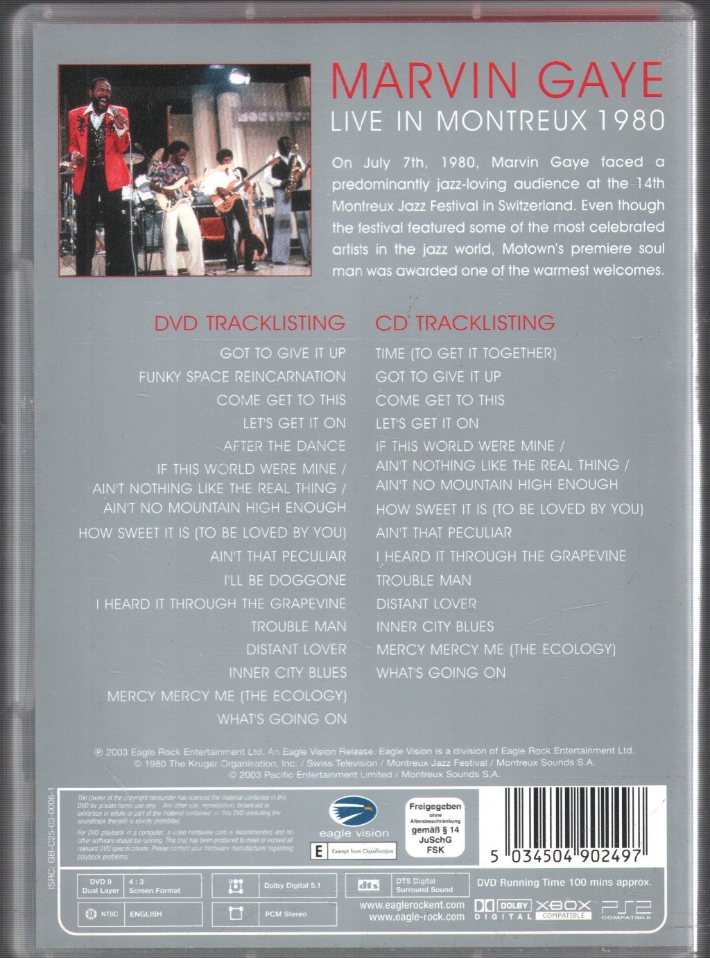Marvin Gaye - Live In Montreux 1980 - Cd/Dvd
