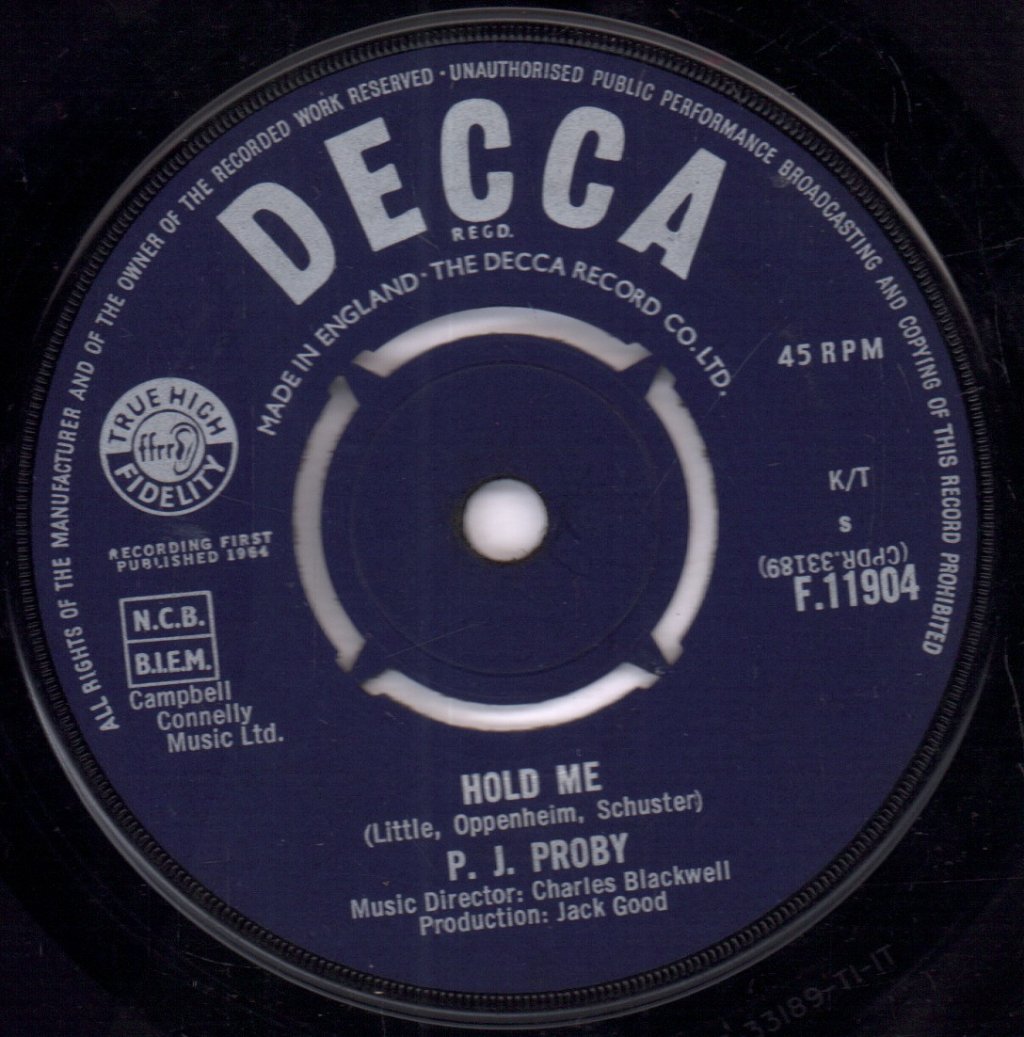 P.J. Proby - Hold Me - 7 Inch