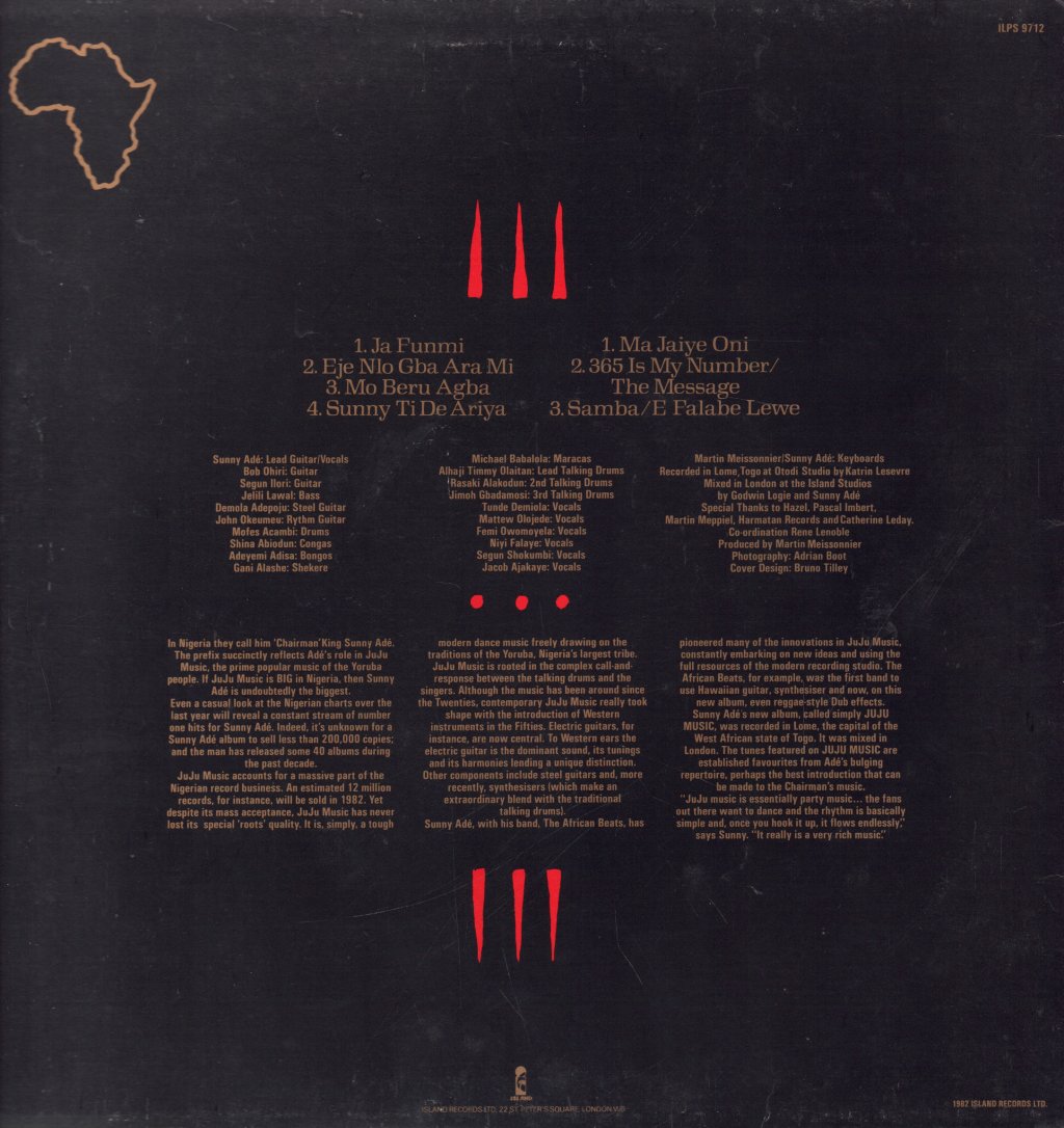 King Sunny Ade And His African Beats - Juju Music - Lp