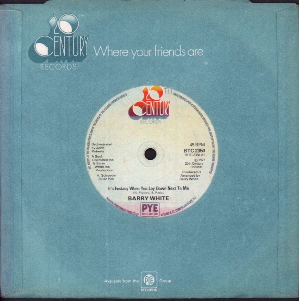 Barry White - It's Ecstasy When You Lay Down Next To Me - 7 Inch