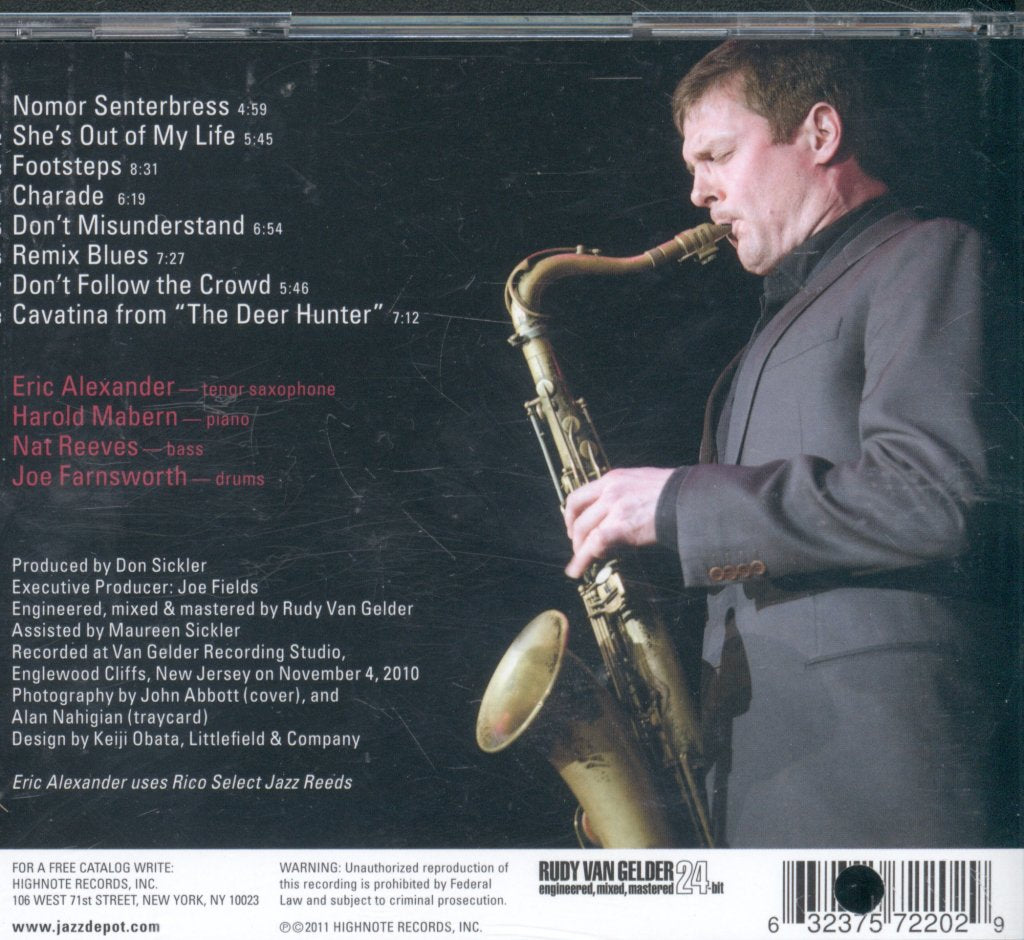 Eric Alexander - Don't Follow The Crowd - Cdr
