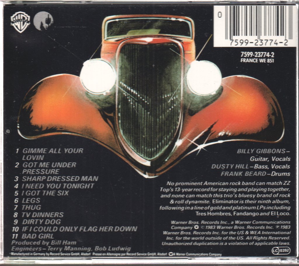 ZZ Top - Eliminator - Cd