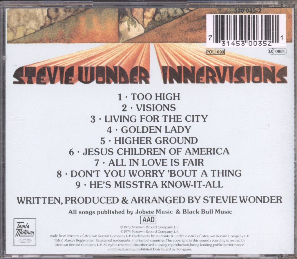 Stevie Wonder - Innervisions - Cd