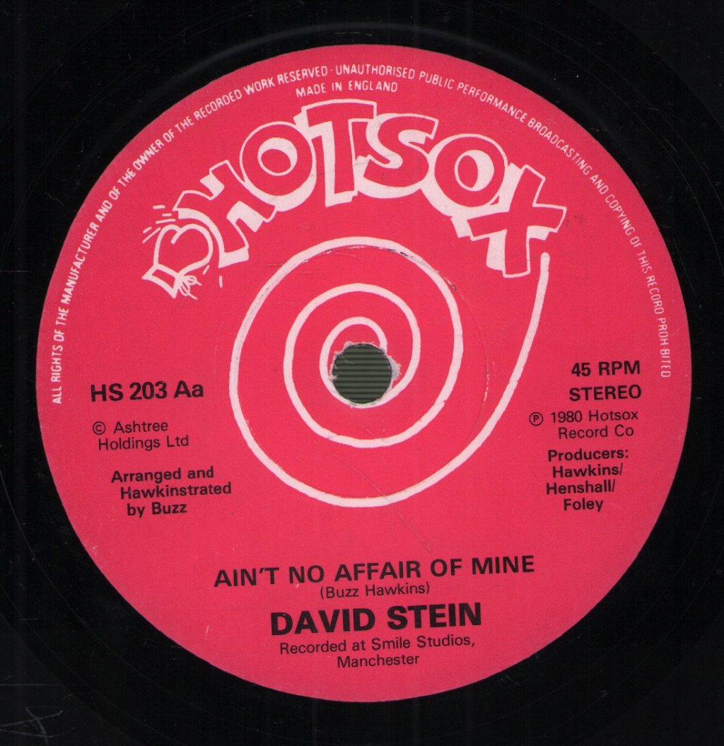 David Stein - Ain't No Affair Of Mine/Forever - 7 Inch