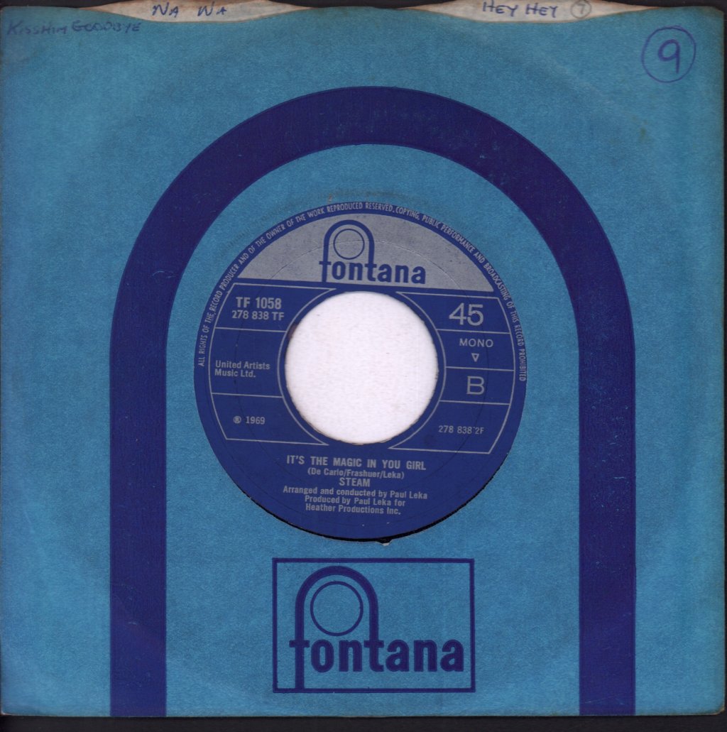 Steam - Na Na Hey Hey Kiss Him Goodbye - 7 Inch