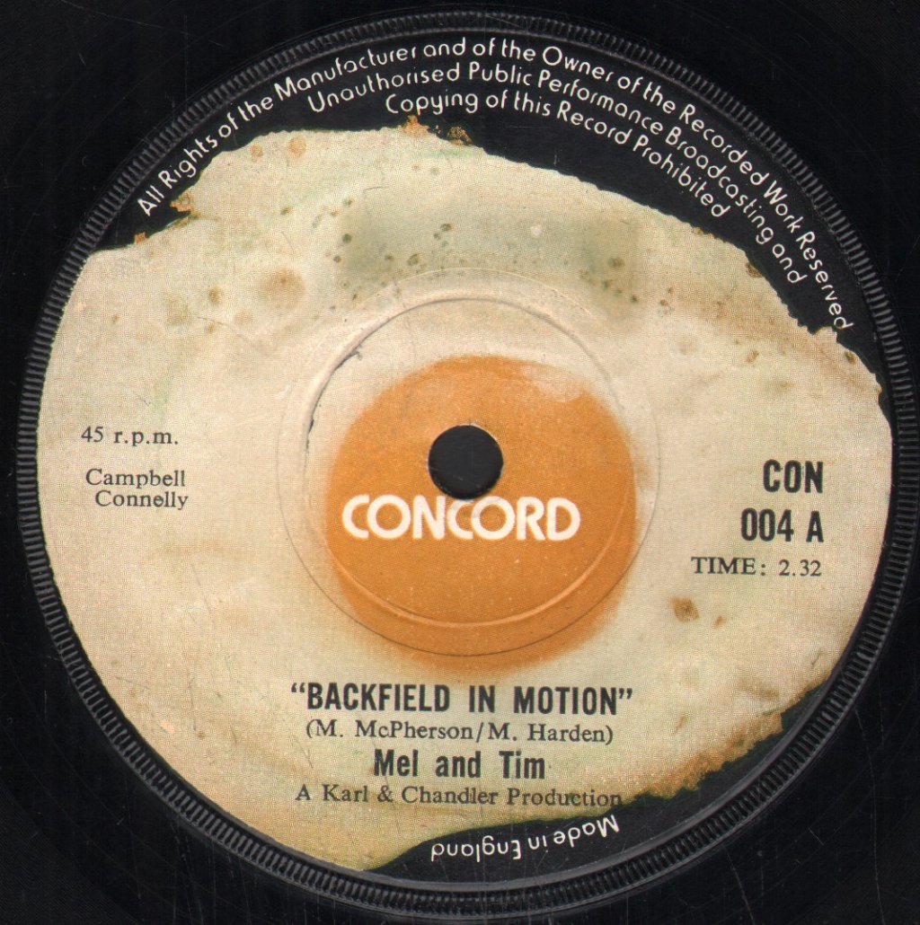 Mel And Tim - Backfield In Motion - 7 Inch