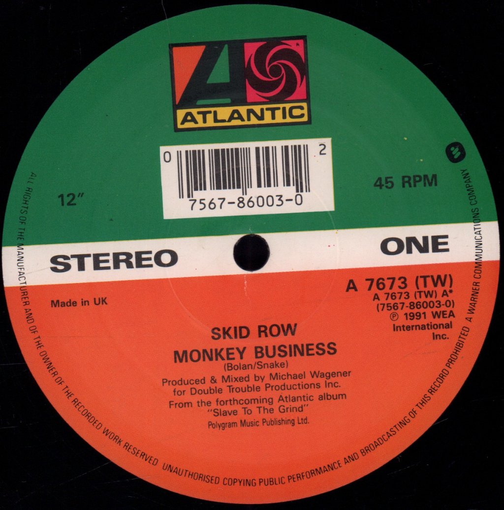 Skid Row - Monkey Business - 12 Inch