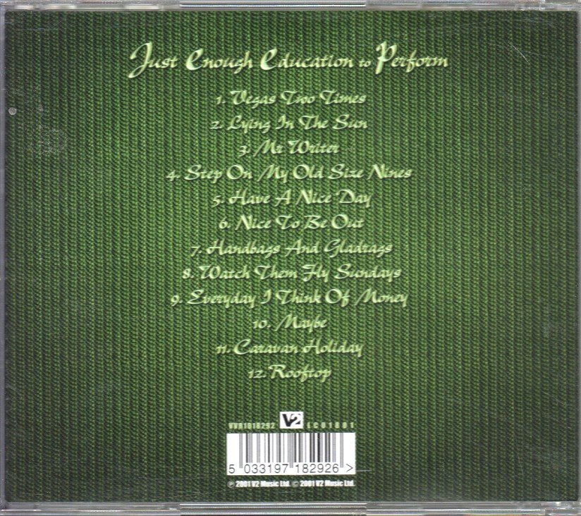 Stereophonics - Just Enough Education To Perform - Cd