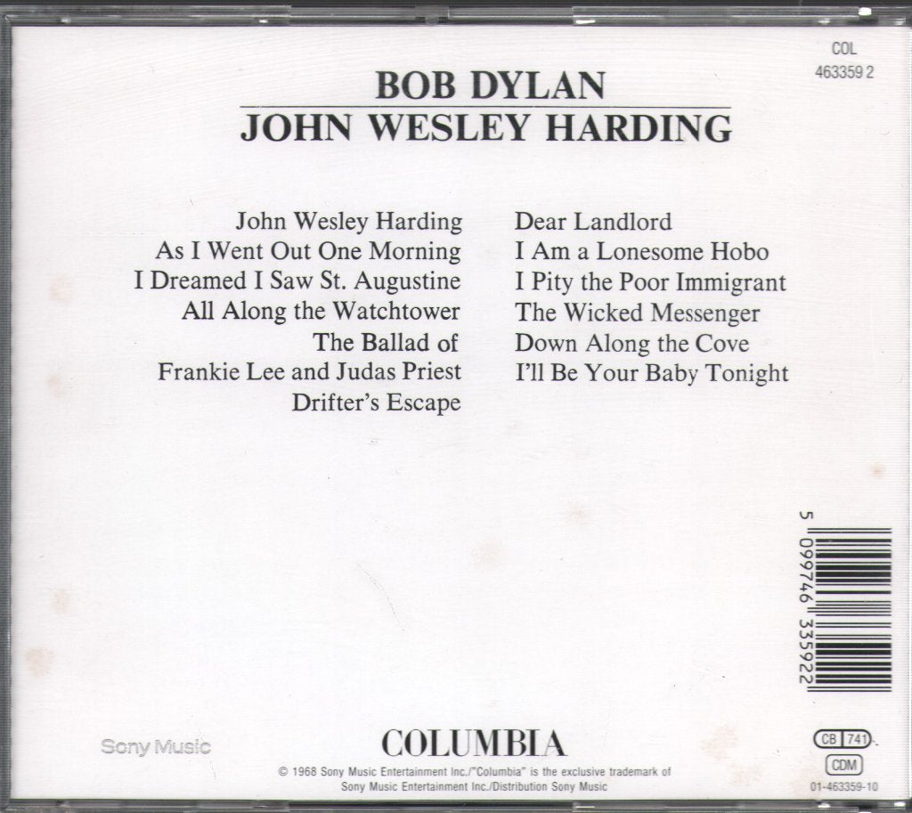 Bob Dylan - John Wesley Harding - Cd