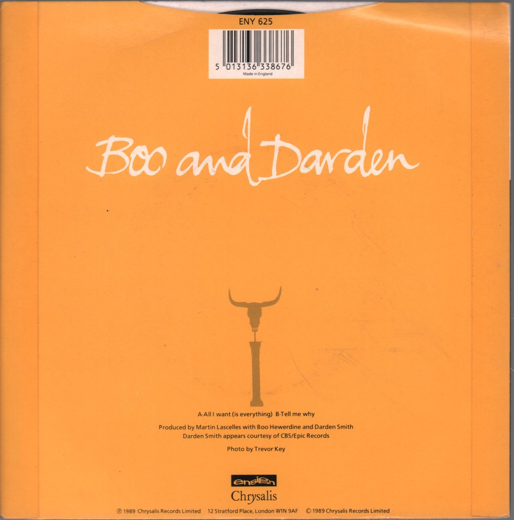 Boo Hewerdine And Darden Smith - All I Want - 7 Inch