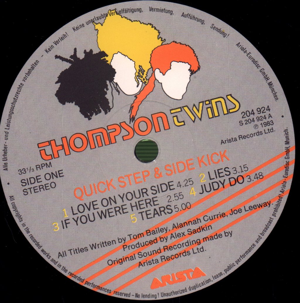 Thompson Twins - Quick Step And Side Kick - Lp