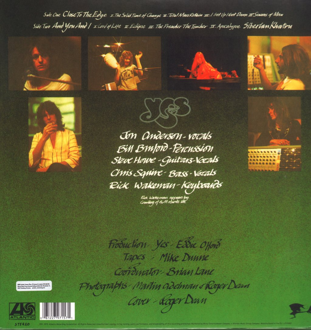 Yes - Close To The Edge - Lp