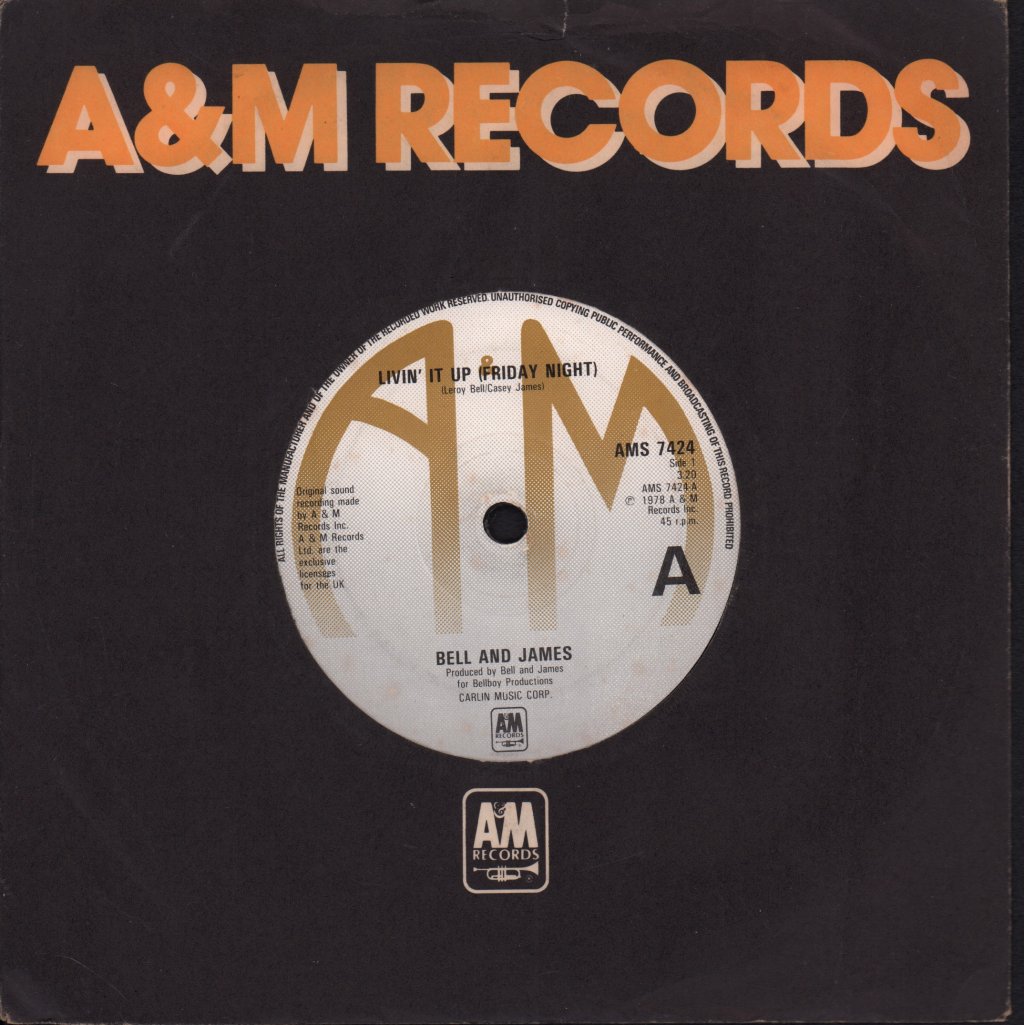 Bell And James - Livin' It Up - 7 Inch