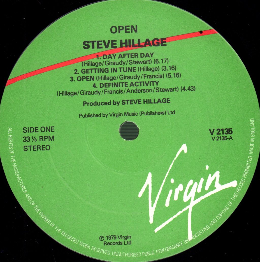 Steve Hillage - Open - Lp