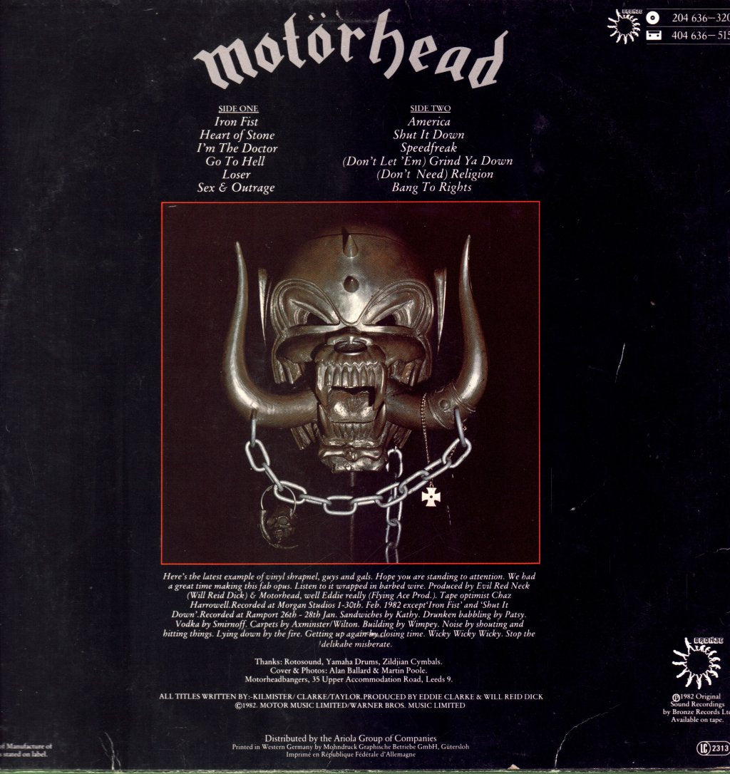 Motorhead - Iron Fist - Lp