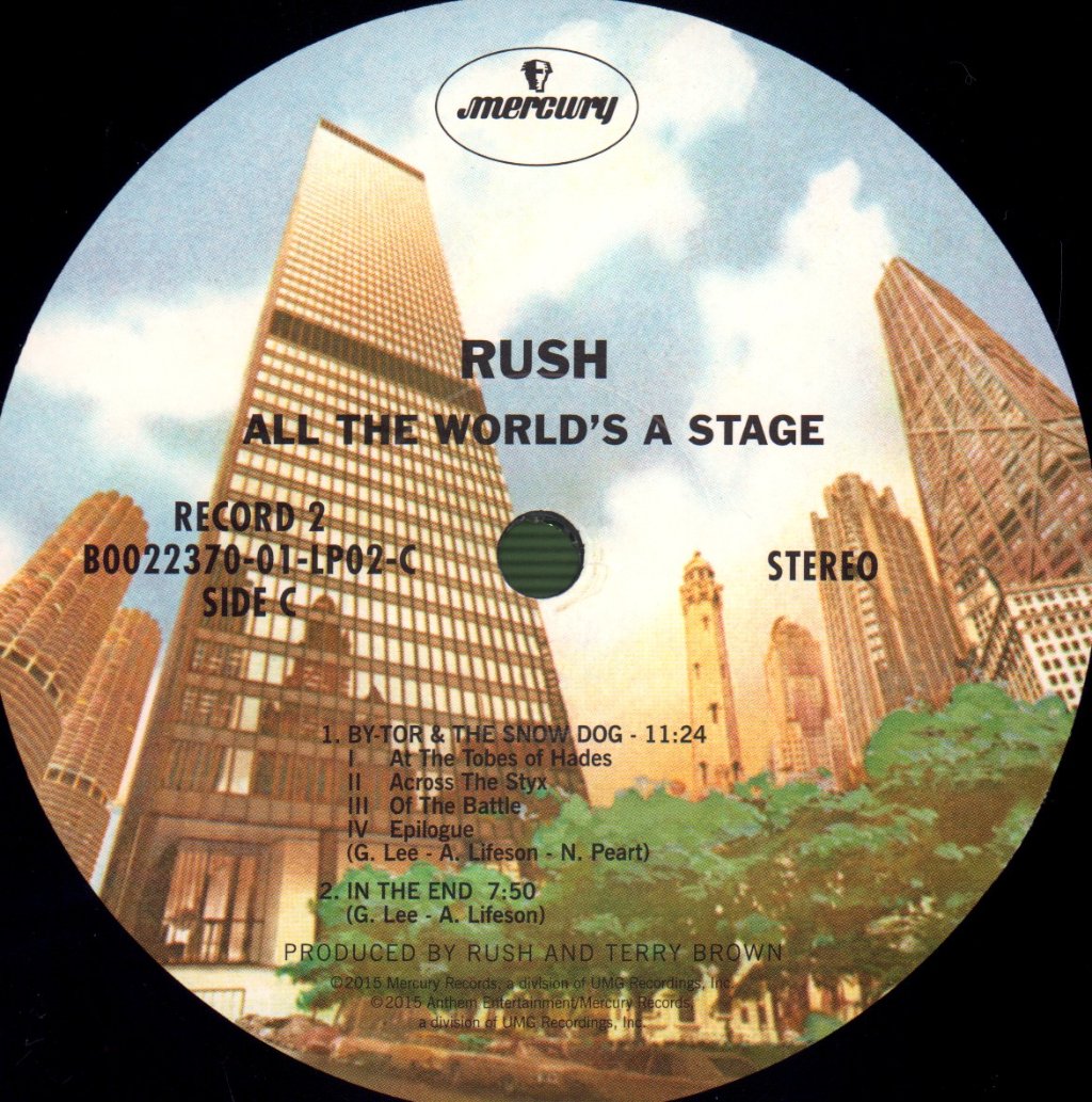 Rush - All The World's A Stage - Double Lp