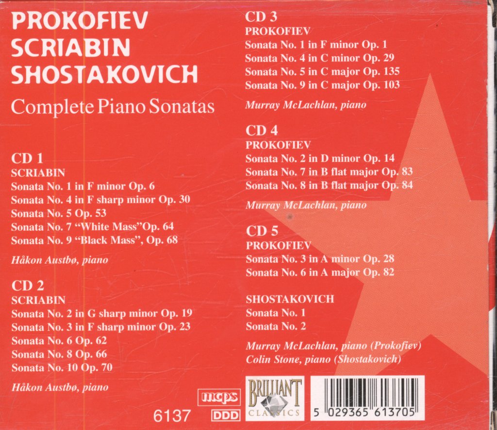 Håkon Austbø, Murray McLachlan, Colin Stone - Prokofieve, Scriabin, Shostakovich - Complete Piano Sonatas - Cd Set