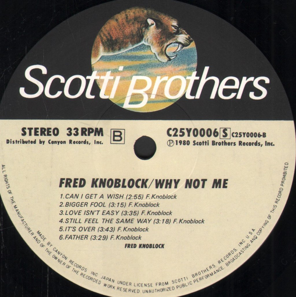 Fred Knoblock - Why Not Me - Lp