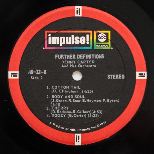 Benny Carter And His Orchestra - Further Definitions - Lp