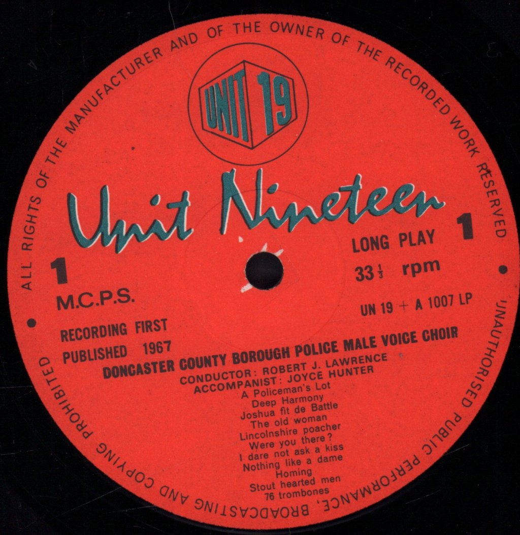 doncaster county borough police male voice choir - on the beat - Lp