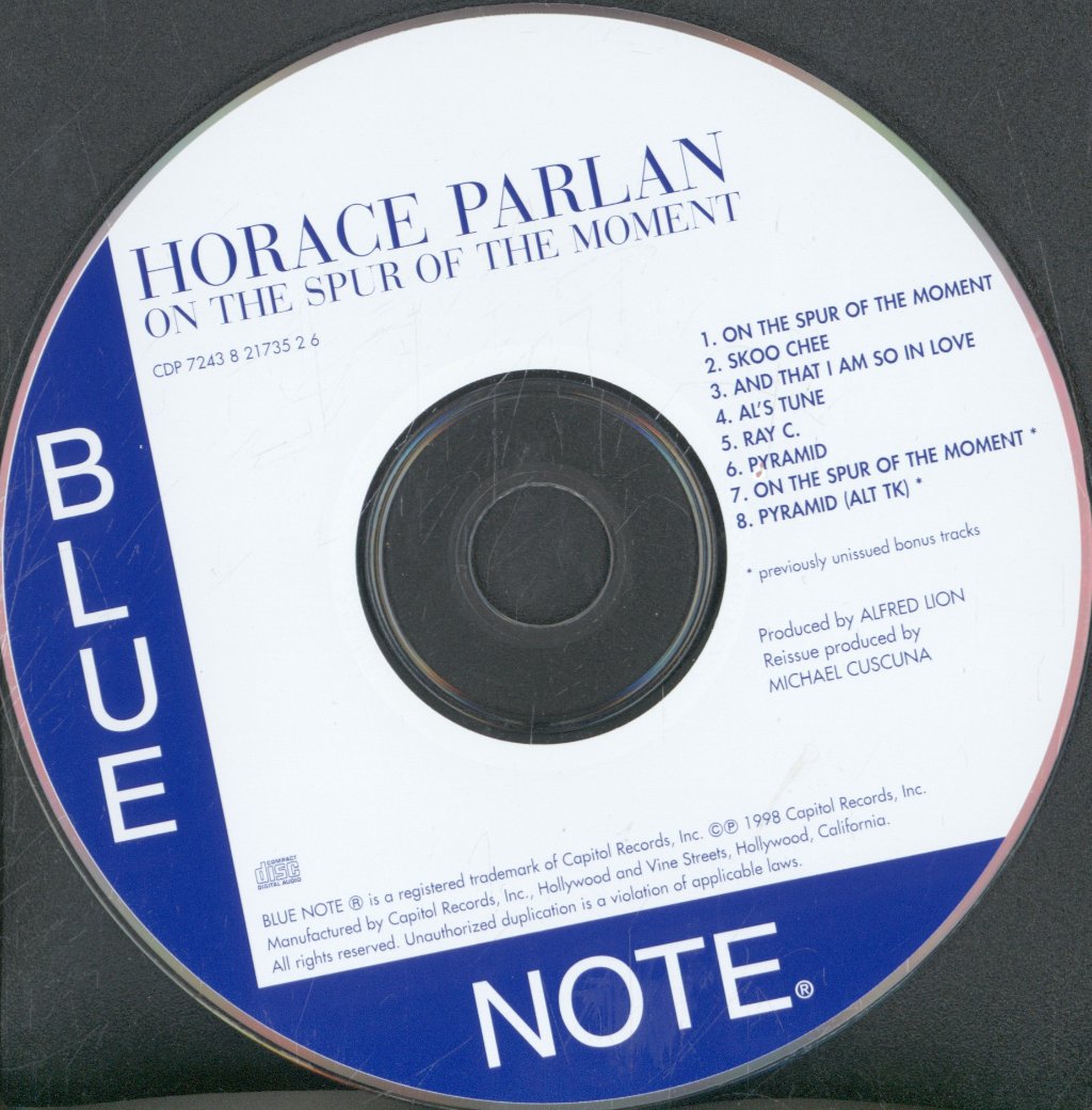 Horace Parlan - On The Spur Of The Moment - Cd