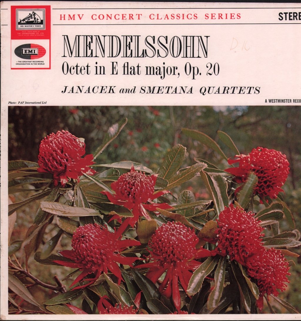 Janacek Quartet / Smetana Quartet - Mendelssohn - Octet In E Flat Major, Op. 20 - Lp