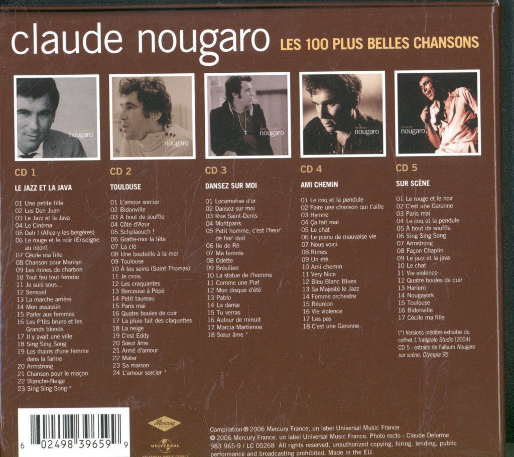 Claude Nougaro - Les 100 Plus Belles Chansons - Cd Set
