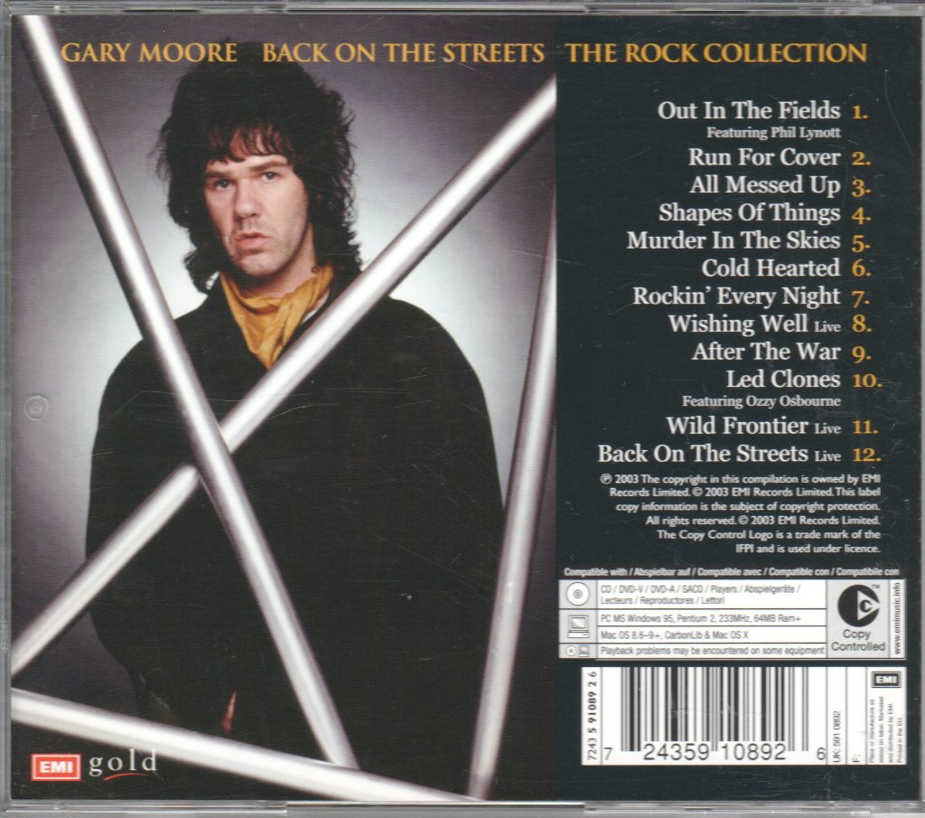 Gary Moore - Back On The Streets The Rock Collection - Cd
