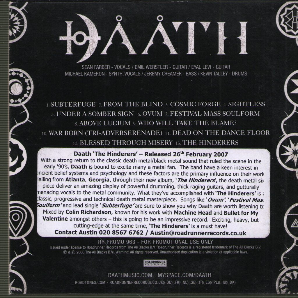 Daath - Hinderers - Cd