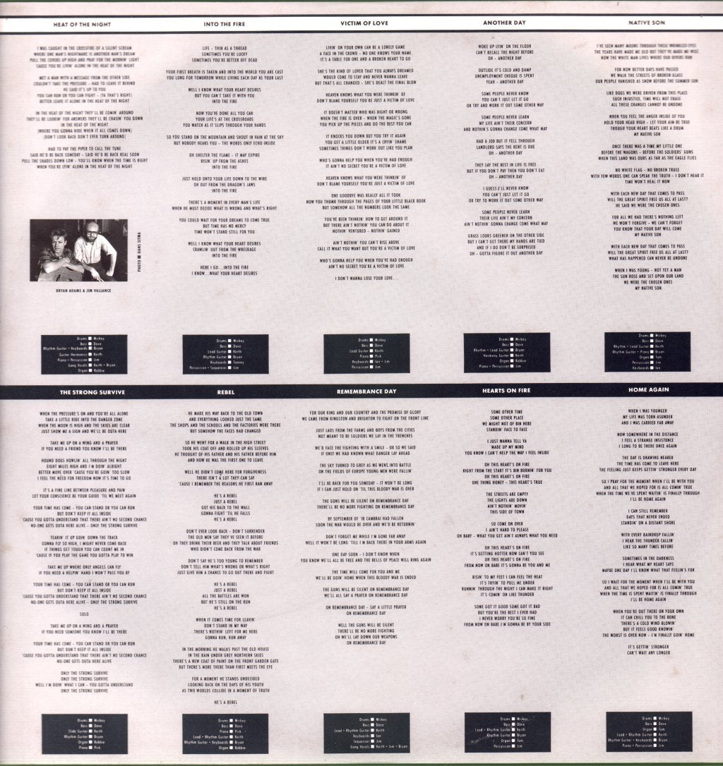 Bryan Adams - Into The Fire - Lp