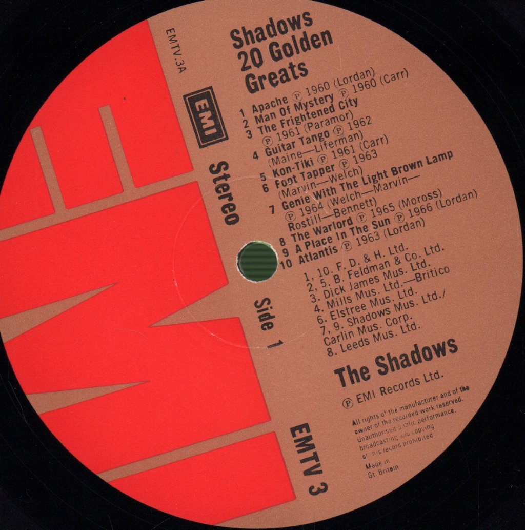 Shadows - 20 Golden Greats - Lp