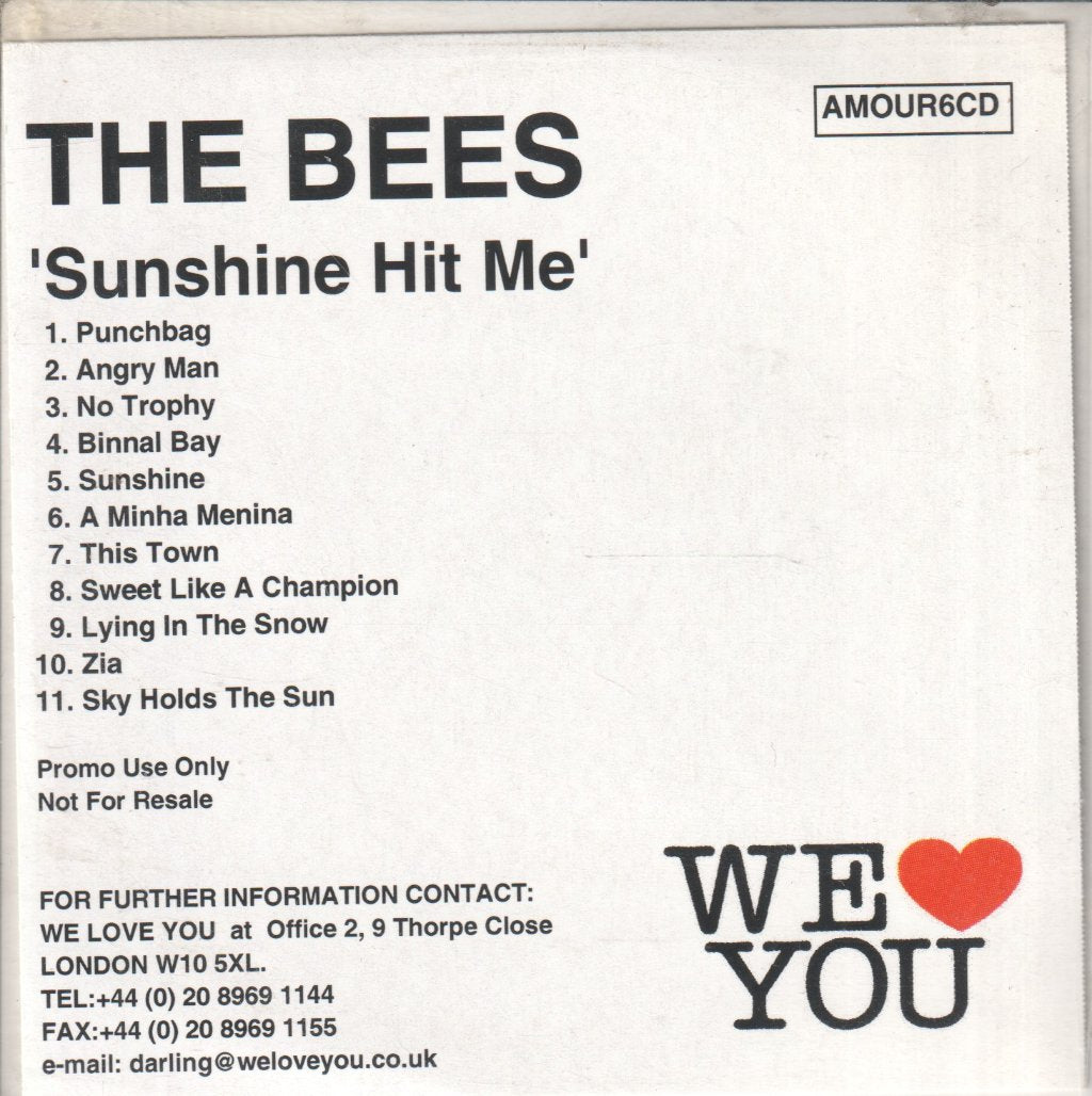 Bees - Sunshine Hit Me - Cdr