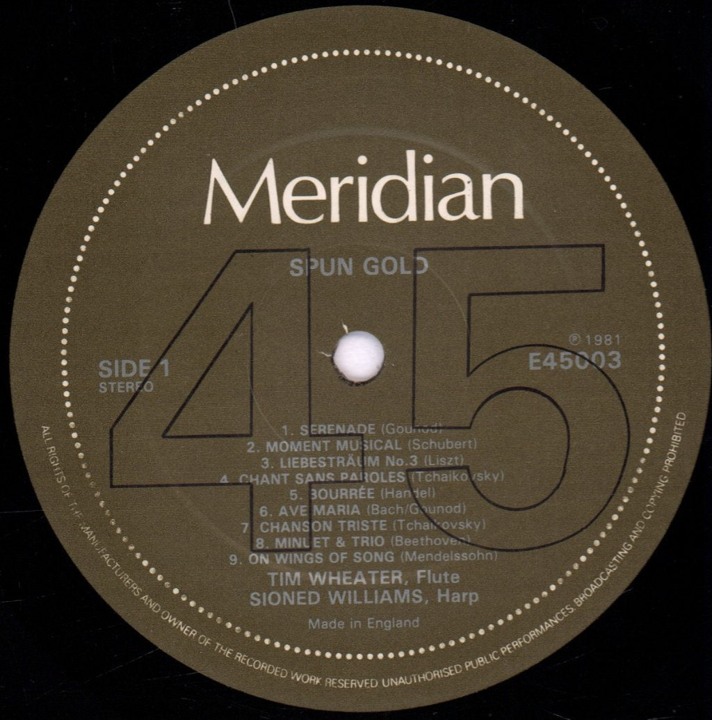 Tim Wheater And Sioned Williams - Spun Gold - Lp