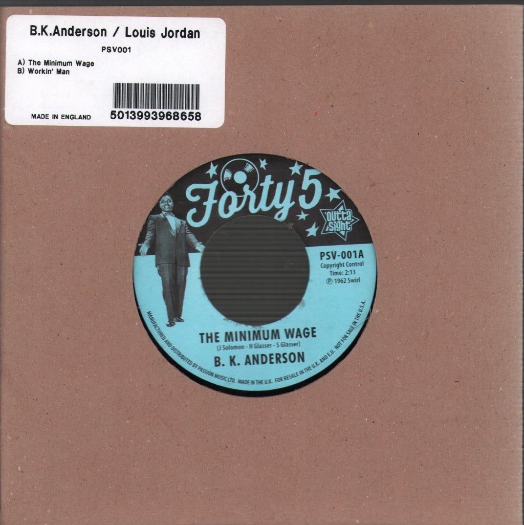 B.K. Anderson - Minimum Wage - 7 Inch