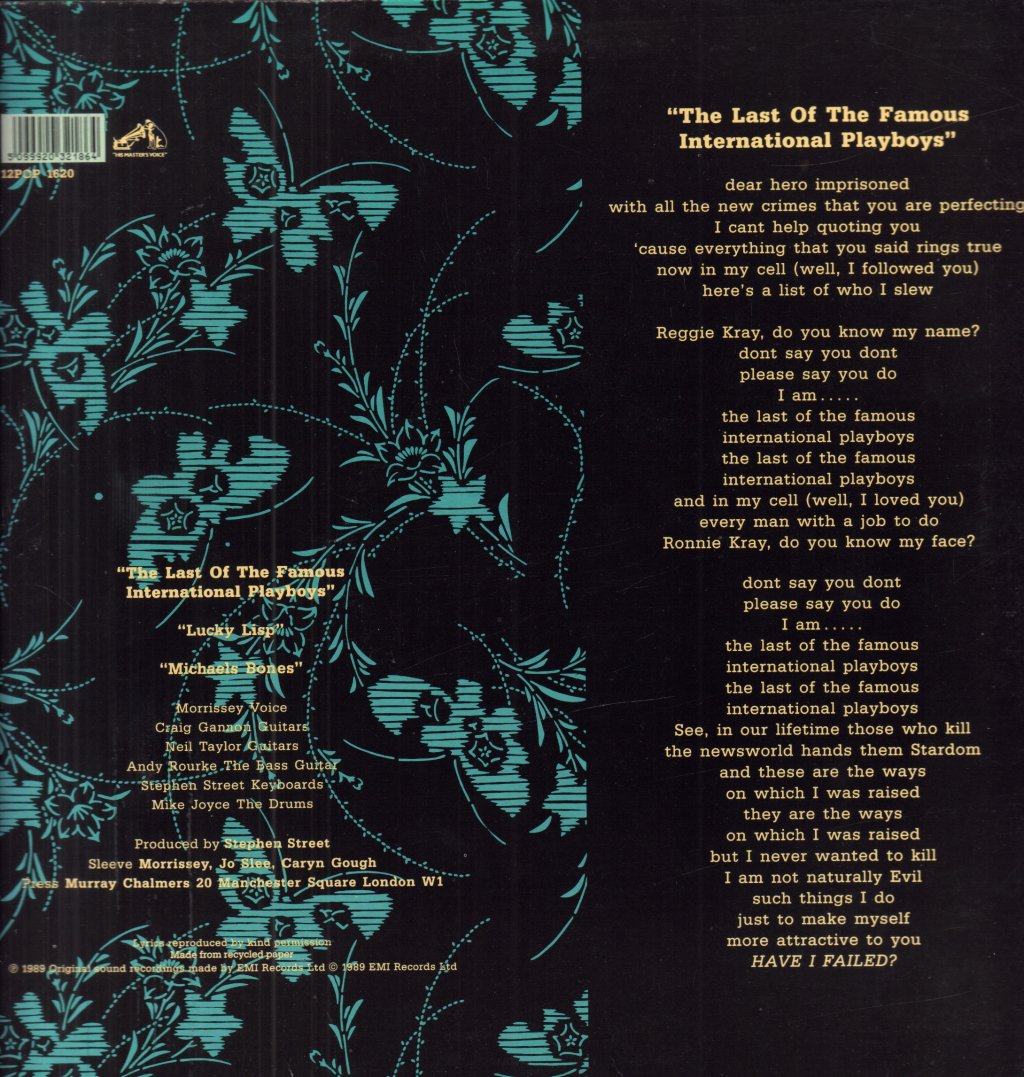 Morrissey - Last Of The Famous International Playboys - 12 Inch