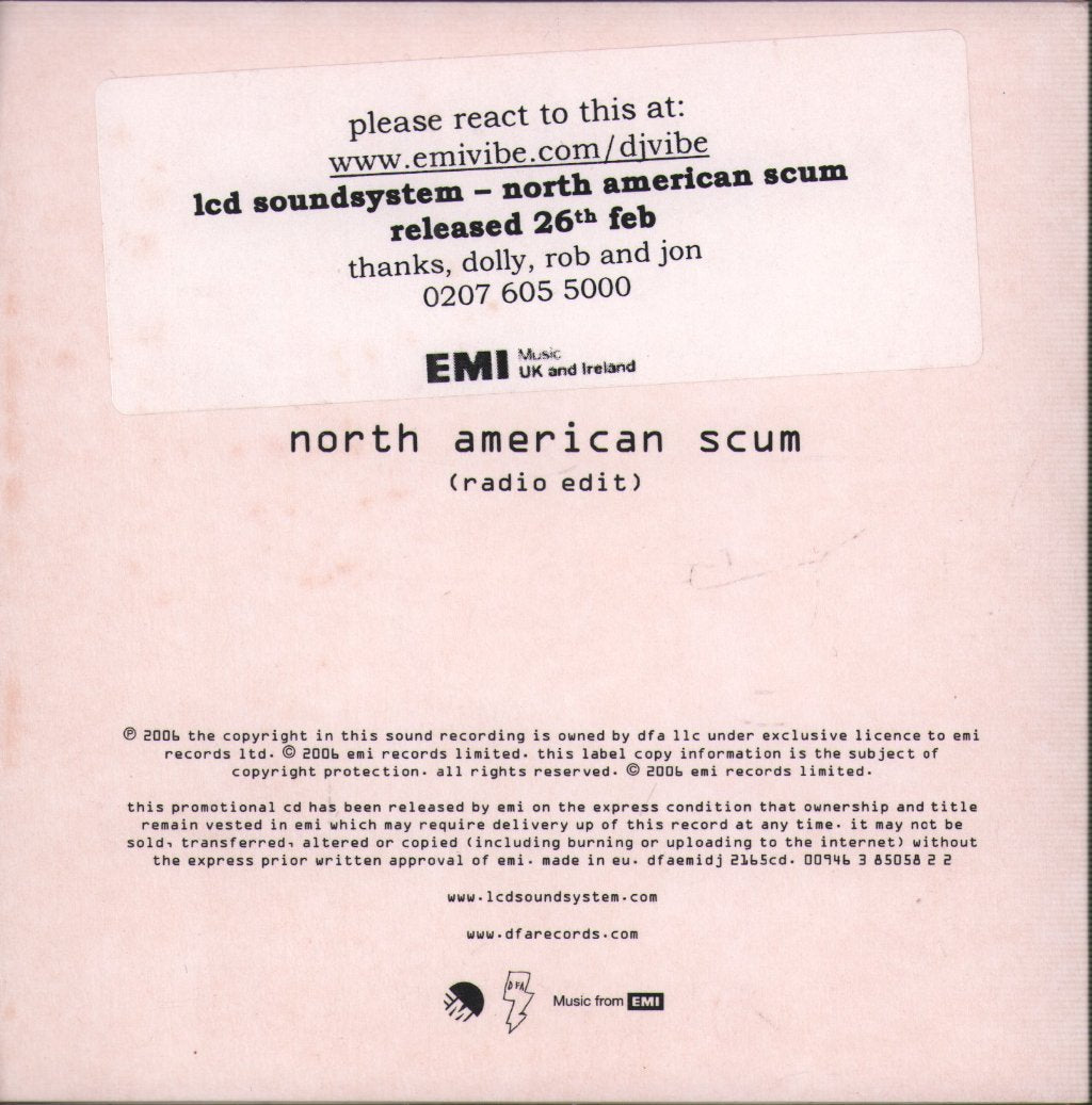 LCD Soundsystem - North American Scum - Cd