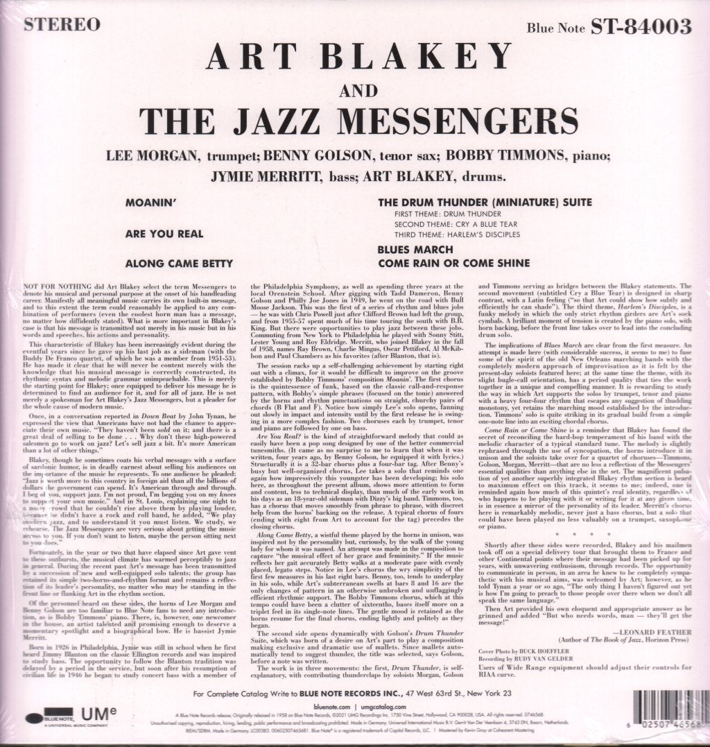 Art Blakey & The Jazz Messengers - Moanin' - Lp