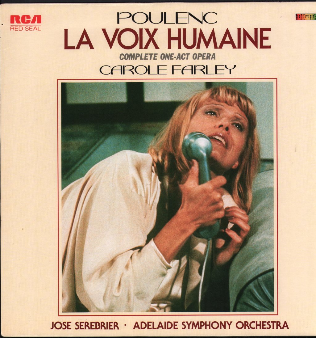 Carole Farley / Jose Serebrier / Adelaide Symphony Orchestra - Poulenc - La Voix Humaine - Lp