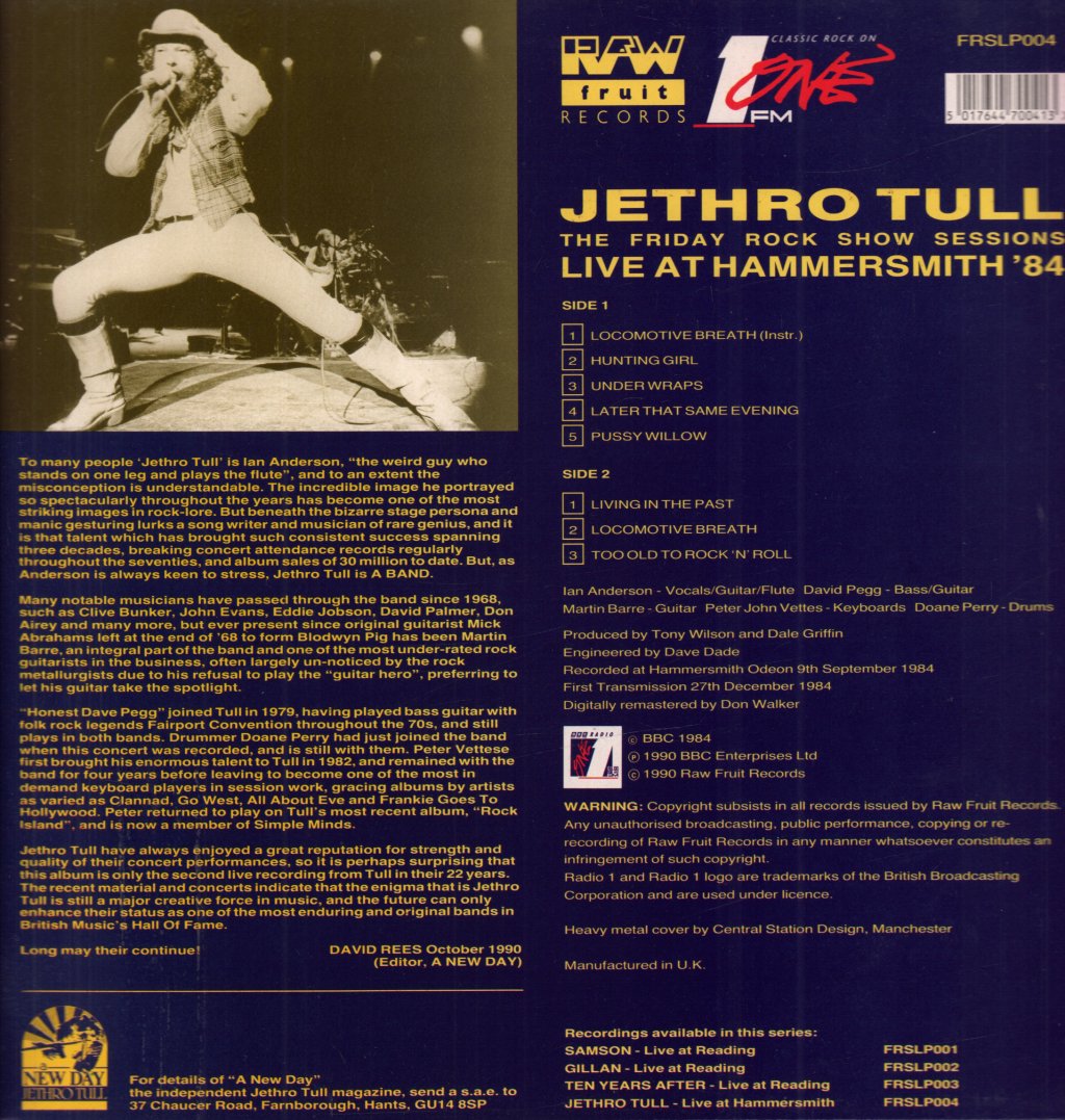 Jethro Tull - Live At Hammersmith 84 - Lp