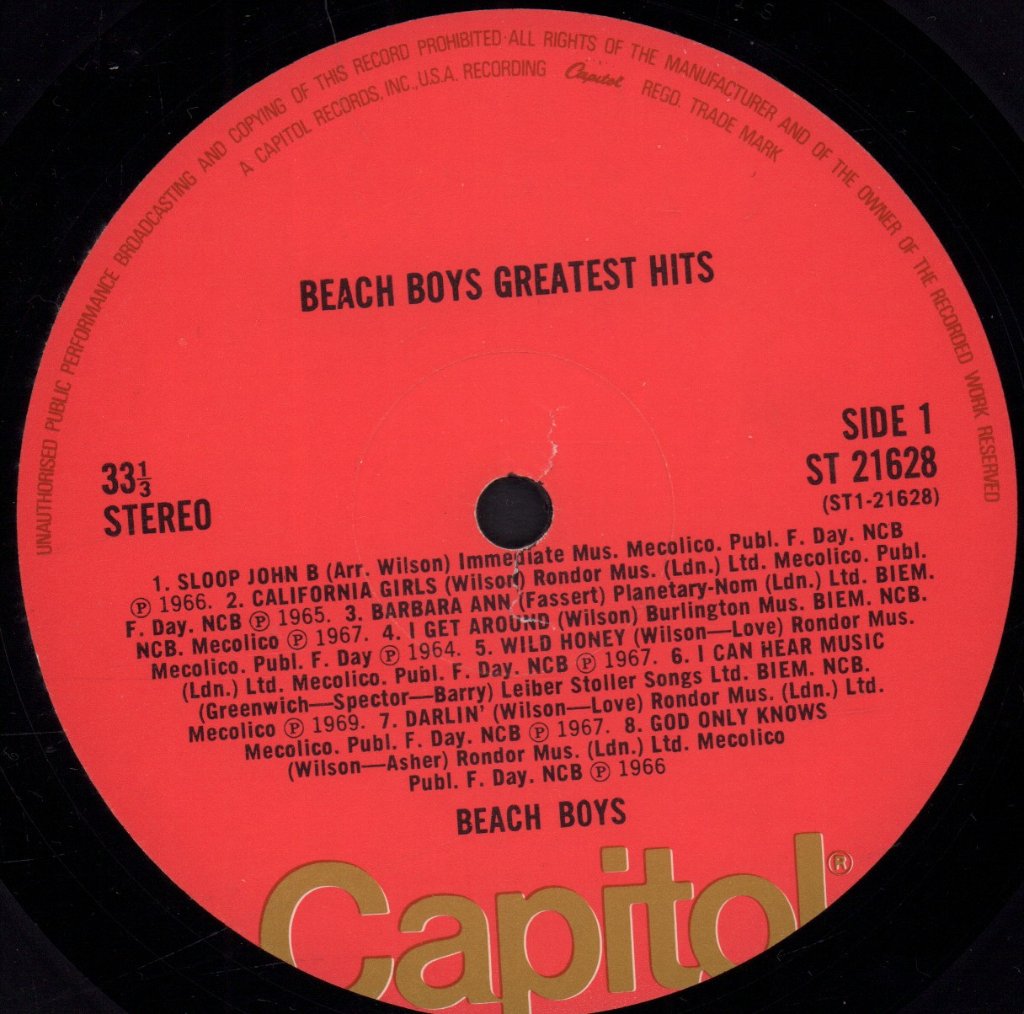 Beach Boys - Greatest Hits - Lp