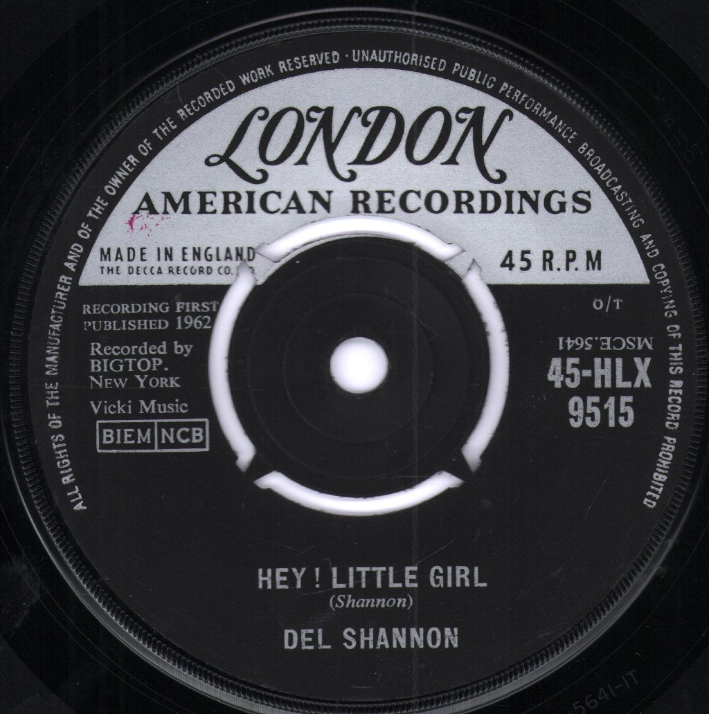Del Shannon - Hey Little Girl - 7 Inch