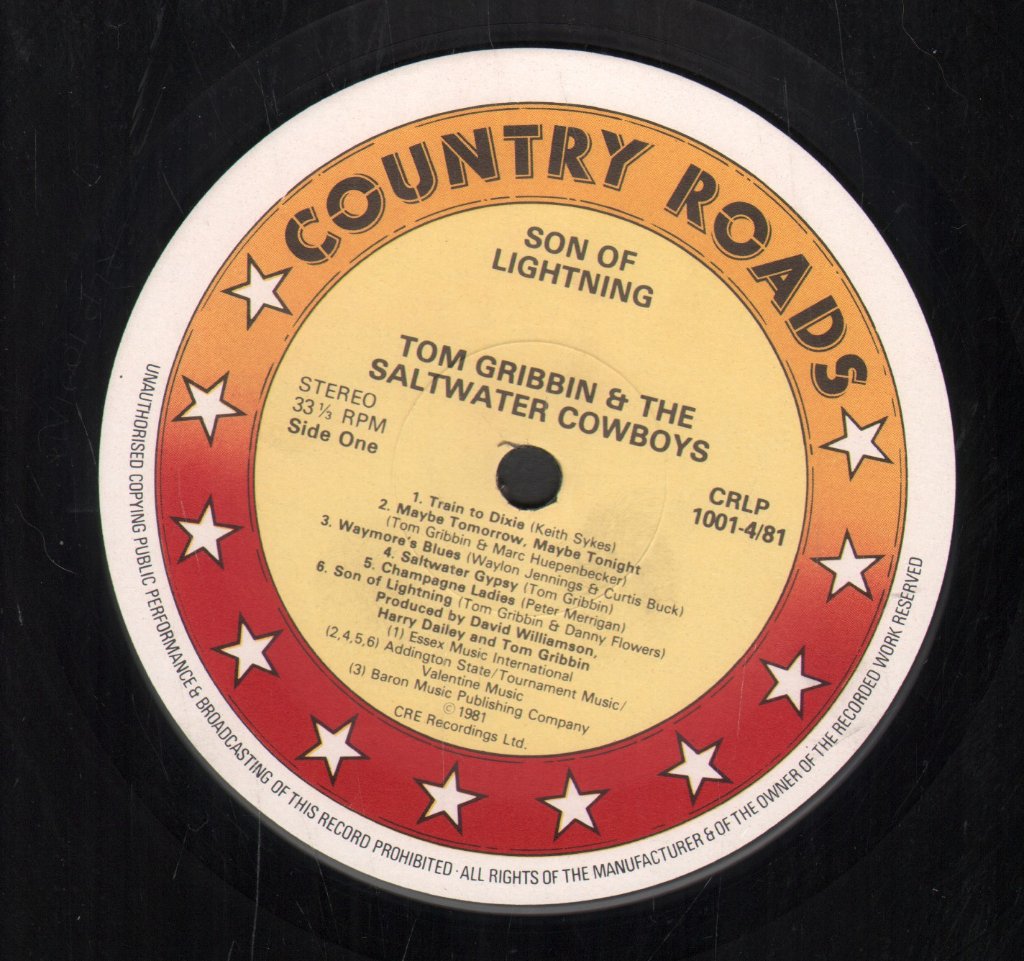 Tom Gribbin And The Saltwater Band - Son Of Lightning - Lp