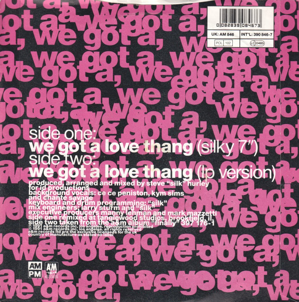 Ce Ce Peniston - We Got A Love Thang - 7 Inch