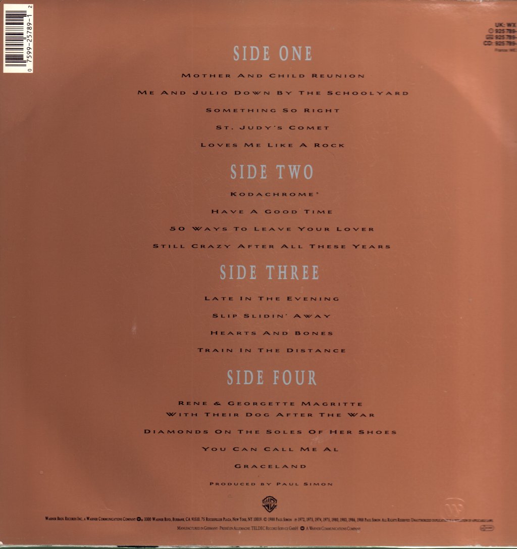 Paul Simon - Negotiations And Love Songs (1971-1986) - Double Lp