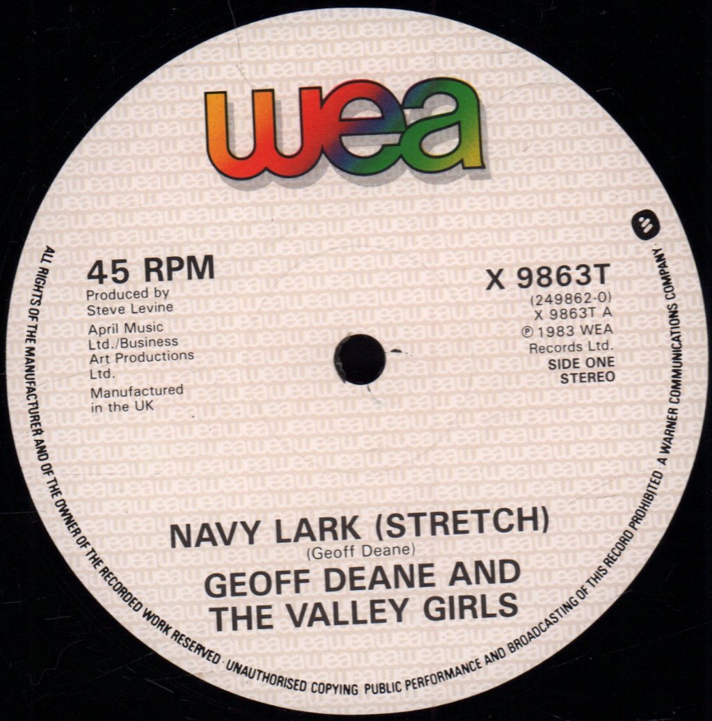 Geoff Deane And The Valley Girls - Navy Lark - 12 Inch