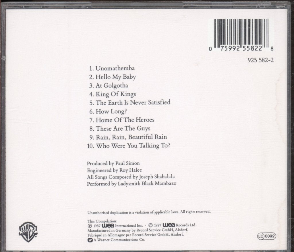 Ladysmith Black Mambazo - Shaka Zulu - Cd