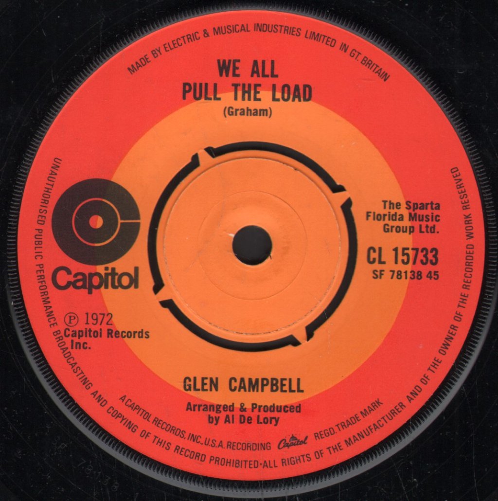 Glen Campbell - I Will Never Pass This Way Again - 7 Inch