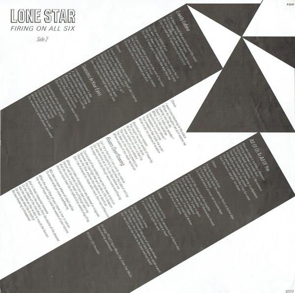 Lone Star - Firing On All Six - Lp