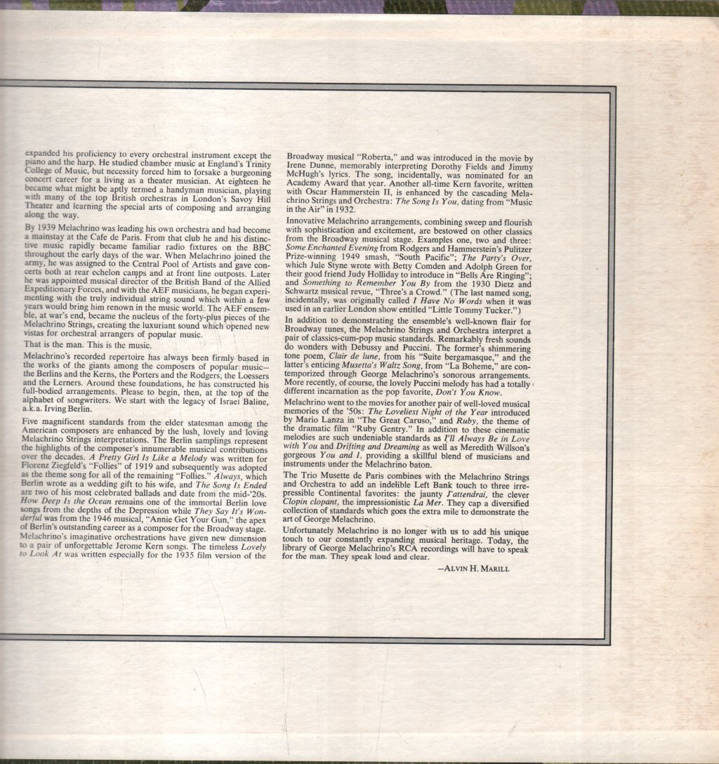 Melachrino Strings And Orchestra - This Is The Melachrino Strings And Orchestra - Double Lp