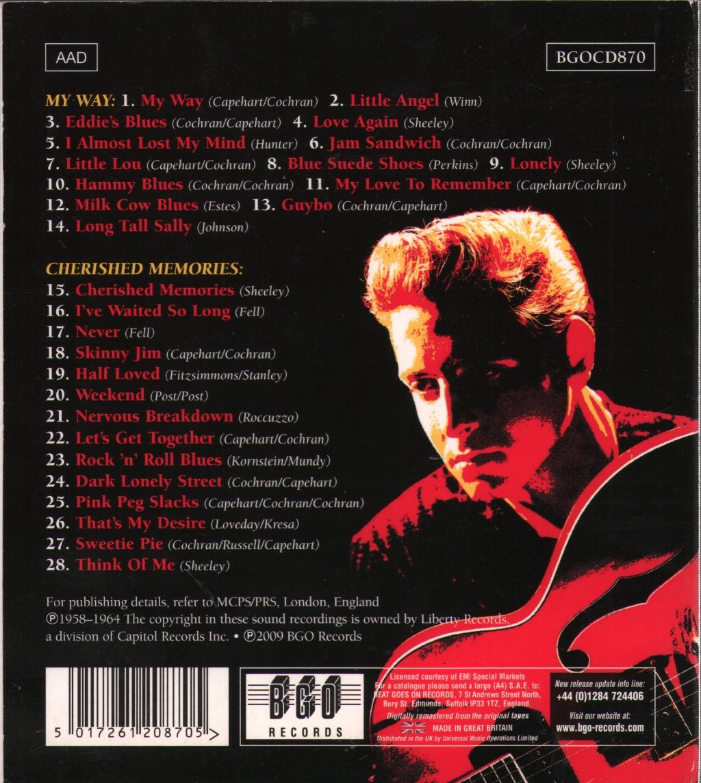 Eddie Cochran - My Way / Cherished Memories - Cd
